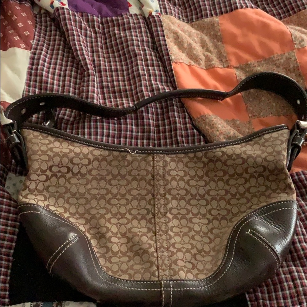 Brown coach purse